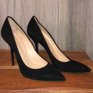 Casadei iconic black suede heels unworn size 10